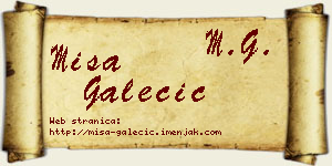 Miša Galečić vizit kartica